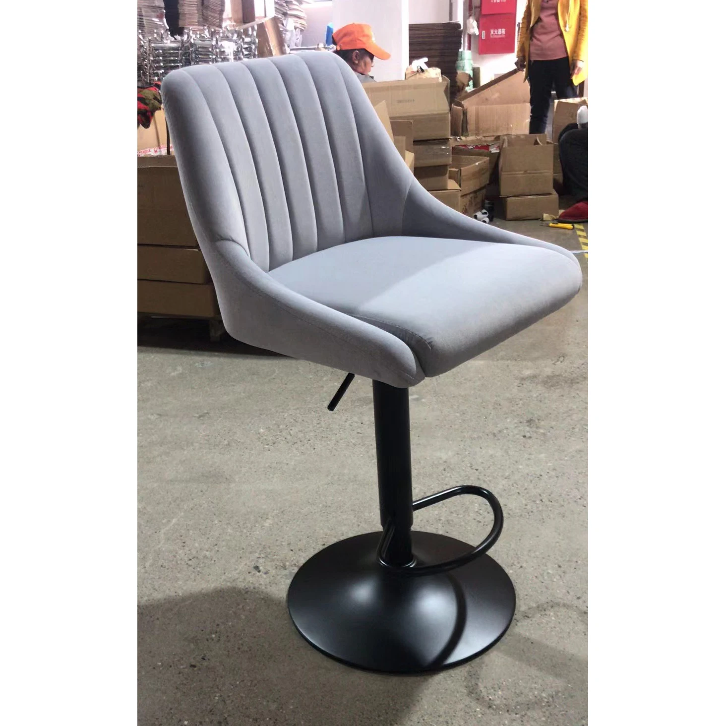 Manufacturer High quality velvet bar stools for kitchen chairs