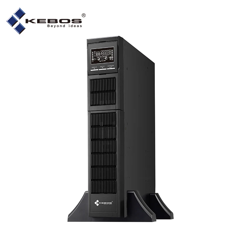 Kebos KR11 One- 1K 1000va 1000w Data Center System Single Phase Pure Sine Wave Online Rack Mounted Ups With LCD Display