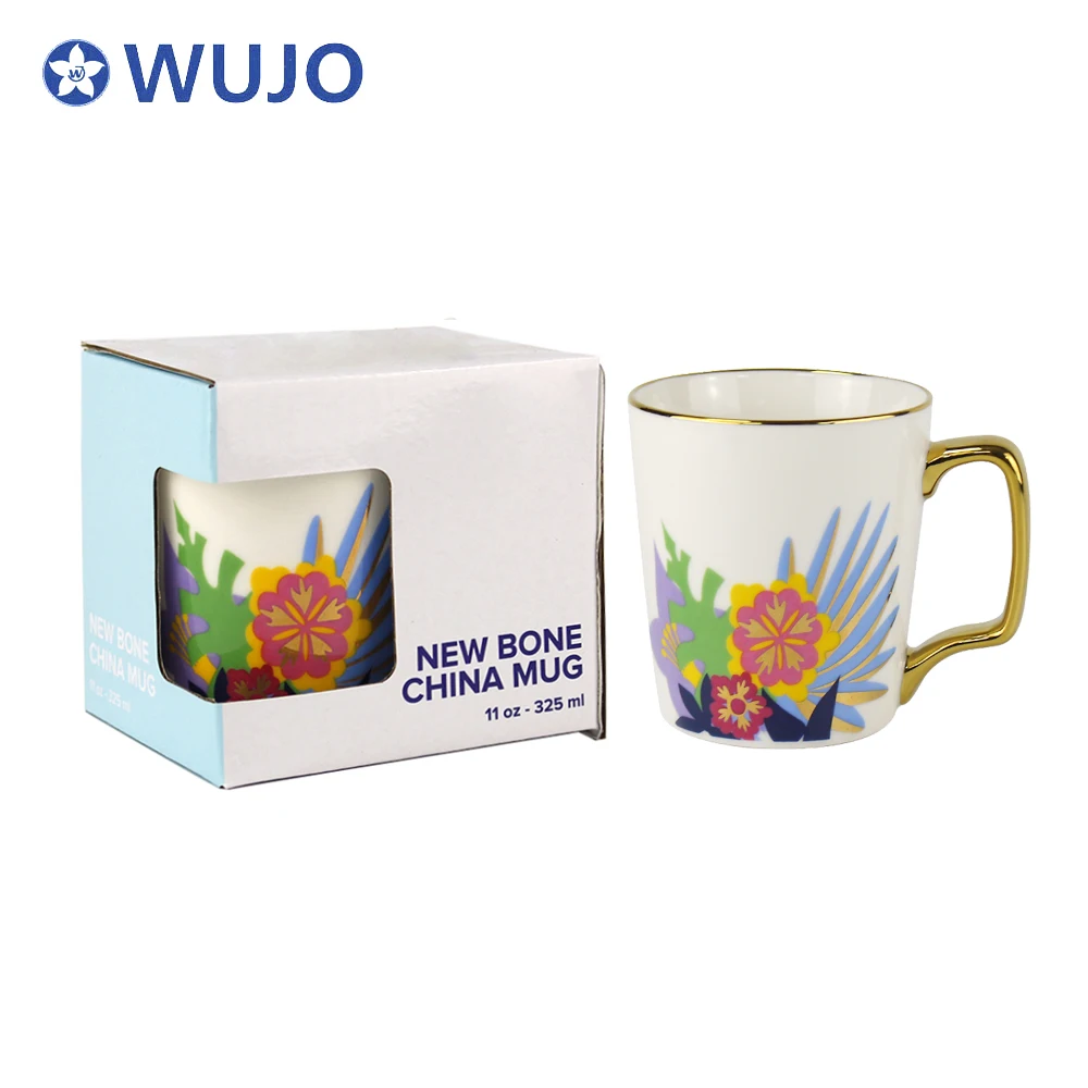 Ceramic Coffee Cup Mug Set Manufacturer Gold 11oz Wholesale Creative Ceramic Mugs