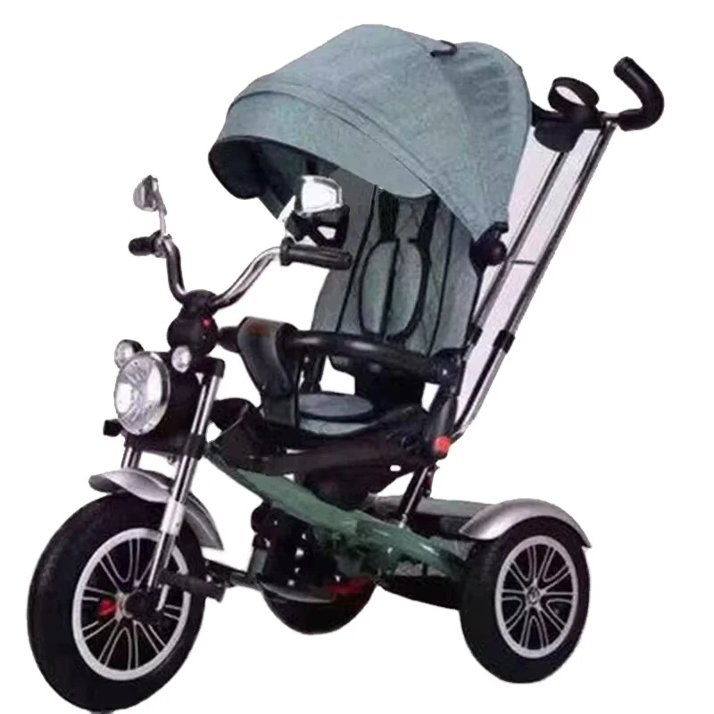 Customized 2-6Y Children Toy Rickshaw Tricycle Bicycle Ride On Car Kids Stroller Baby Toy Rickshaw Tricycle