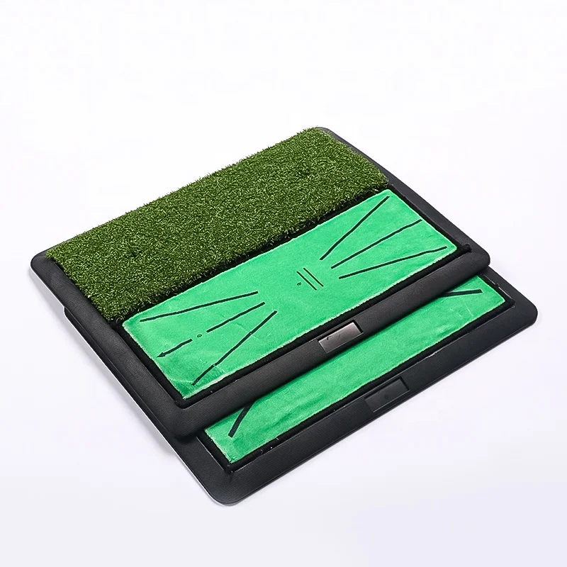 Factory Custom 35*45cm Auxiliary Line Golf Swing Training Mat Portable Simulator Outdoor Exercise Golf Hitting Mat