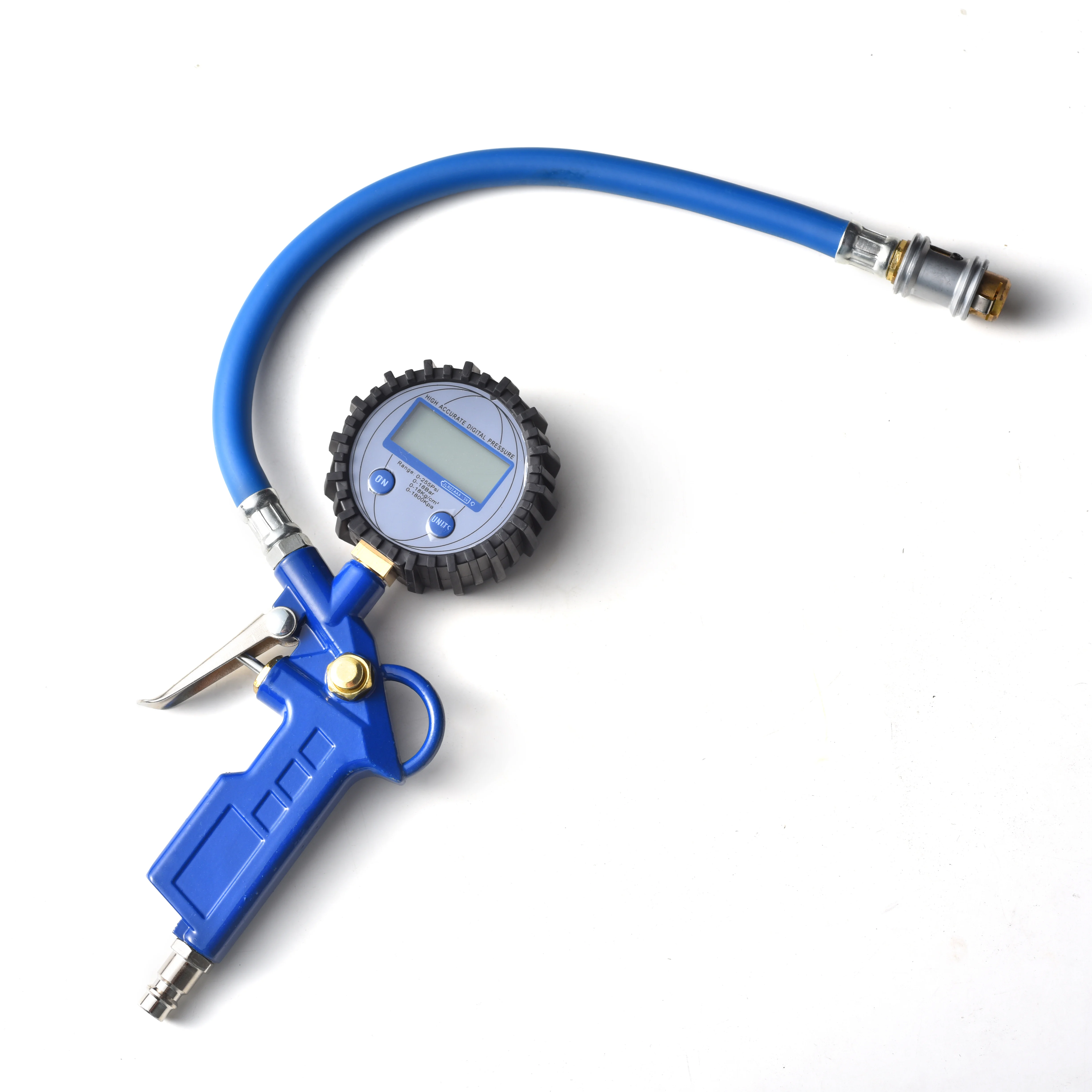 Tire Pressure Gauge With Hose, LED Flashlight for air tire pressure gauge with function design
