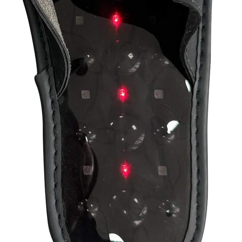 Magnetic buckle removable power, heating laser Tomalin stone massage slippers