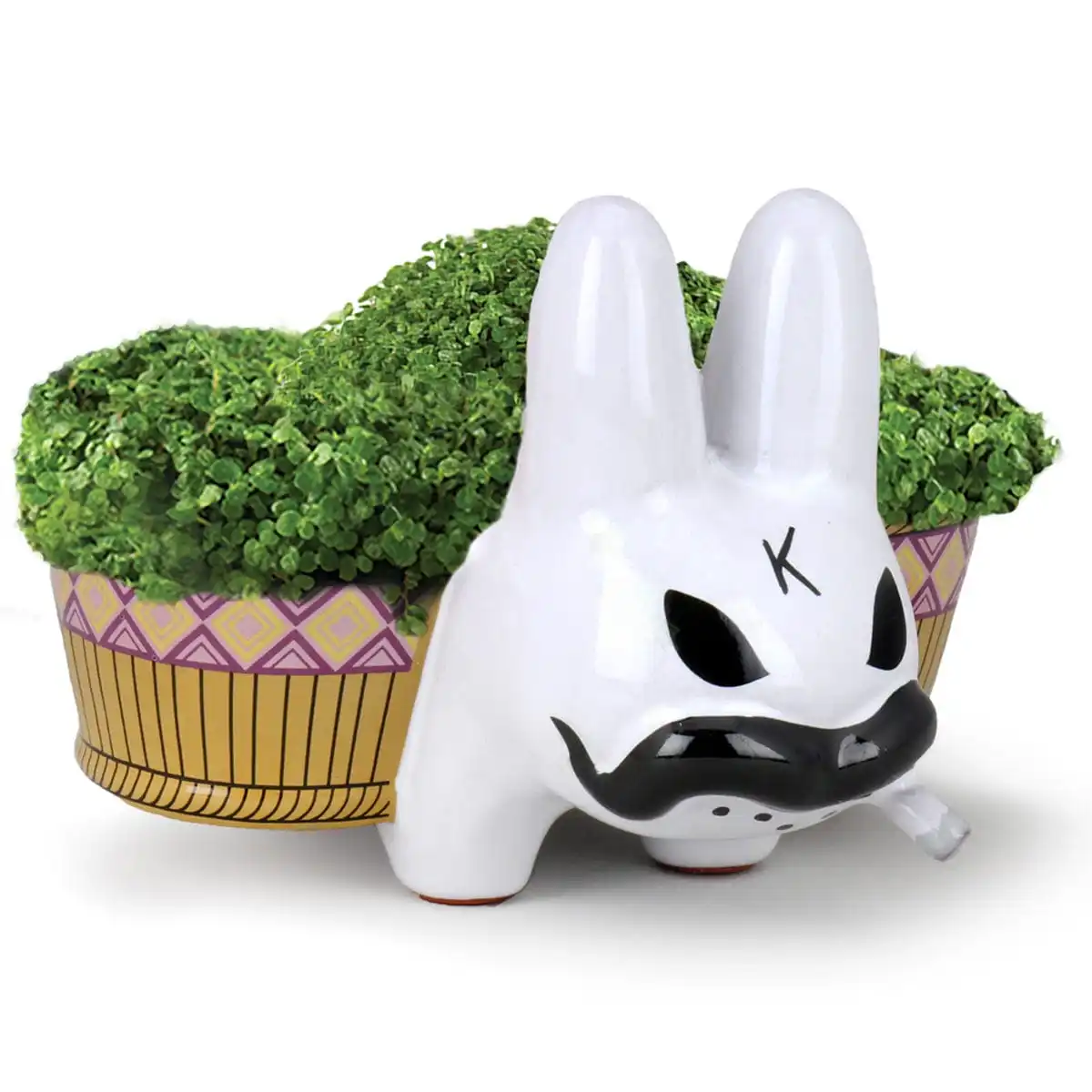 Изготовленный на заказ керамический аниме Chia Pet White Smorkin Labbit от Kidrobot Frank Kozik набор для начинающих растений с семенами