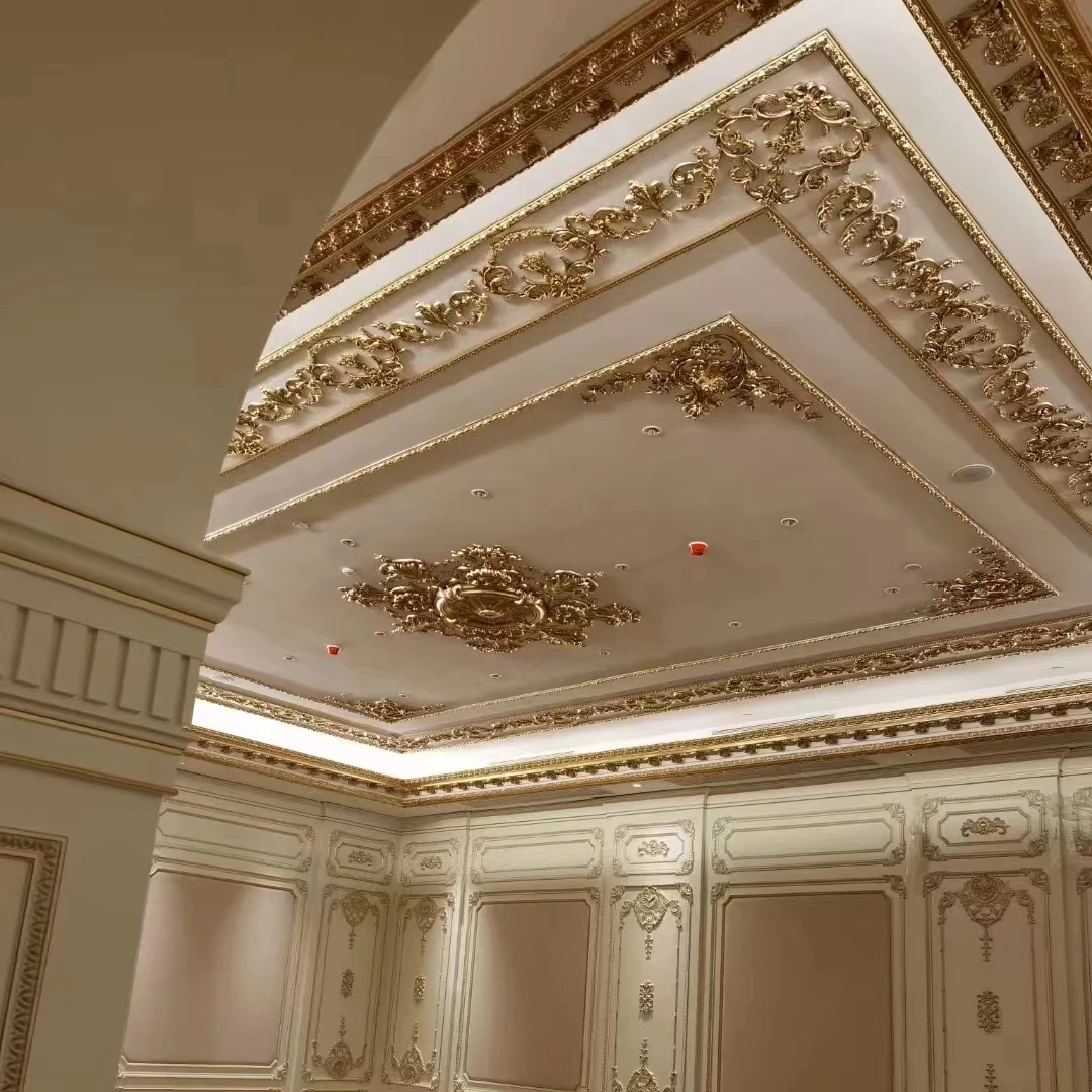 Light Weight PU Polyurethane Rubber High Quality Wall Cornice Moulding For Sale
