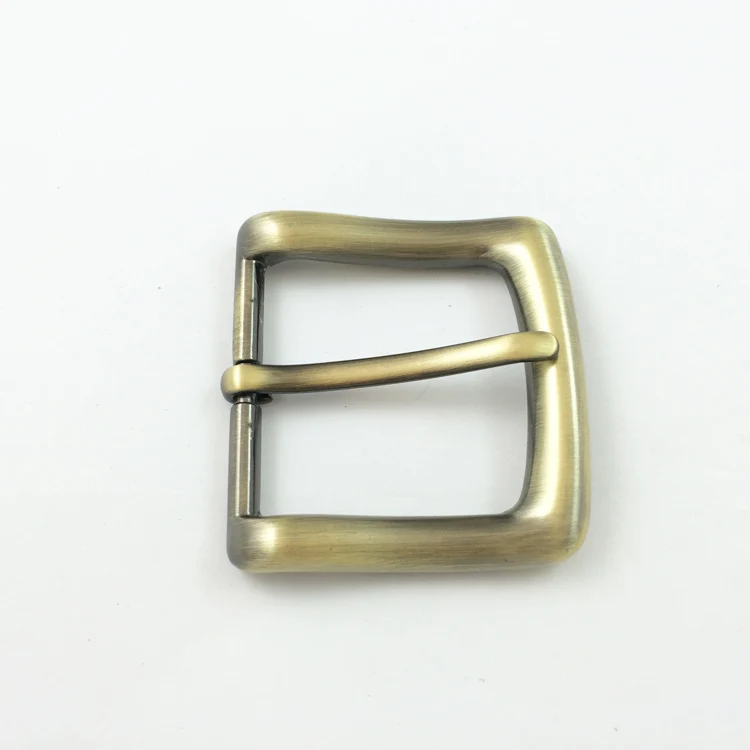 Factory supply high quality wholesale custom brass brush belt pin buckle for leather belt