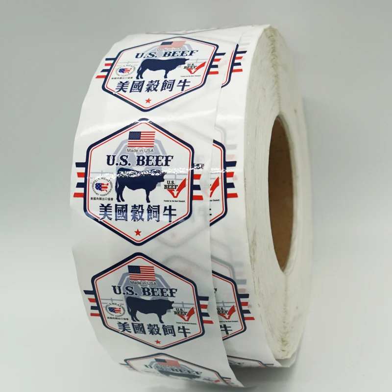 hot sale high quality food sticker label custom labels plastic label