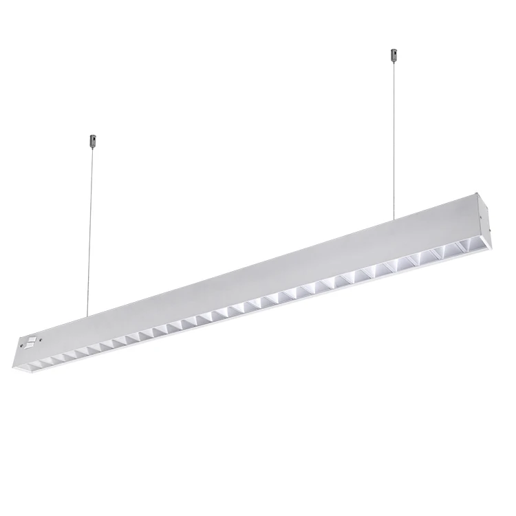indoor modern pendant shop lamp 4ft 8ft 60w 120w CCT dimmable aluminum linkable linear lighting