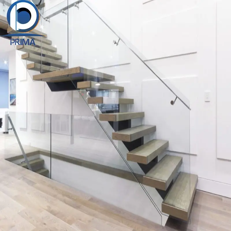 PRIMA Hot Sales Solid Wood Oak Stair Parts Furniture Component Wood Stair Tread Step Staircase Wood Stair Tread