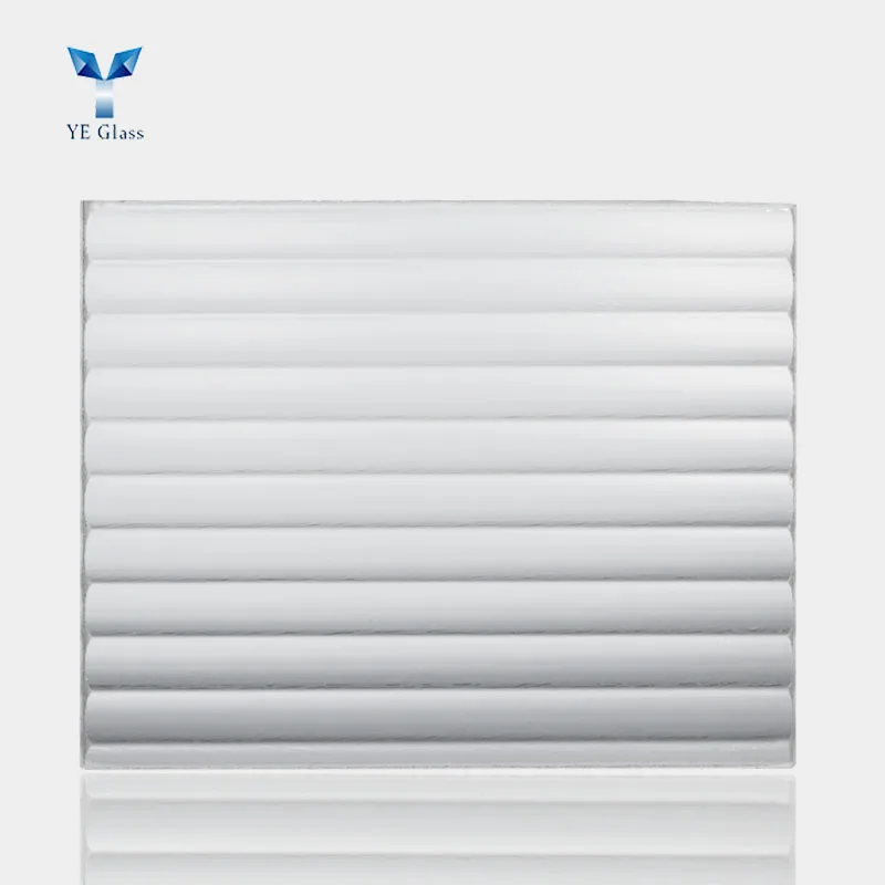 Size Extra Clear Fluted Pattern Tempered Glass Customized Decorative Glass Flat Modern Hotel Solid