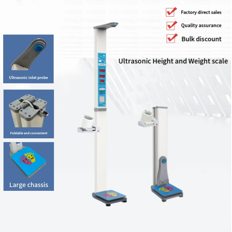 Medical ultrasonic height weight blood pressure scale digital height weighing machine