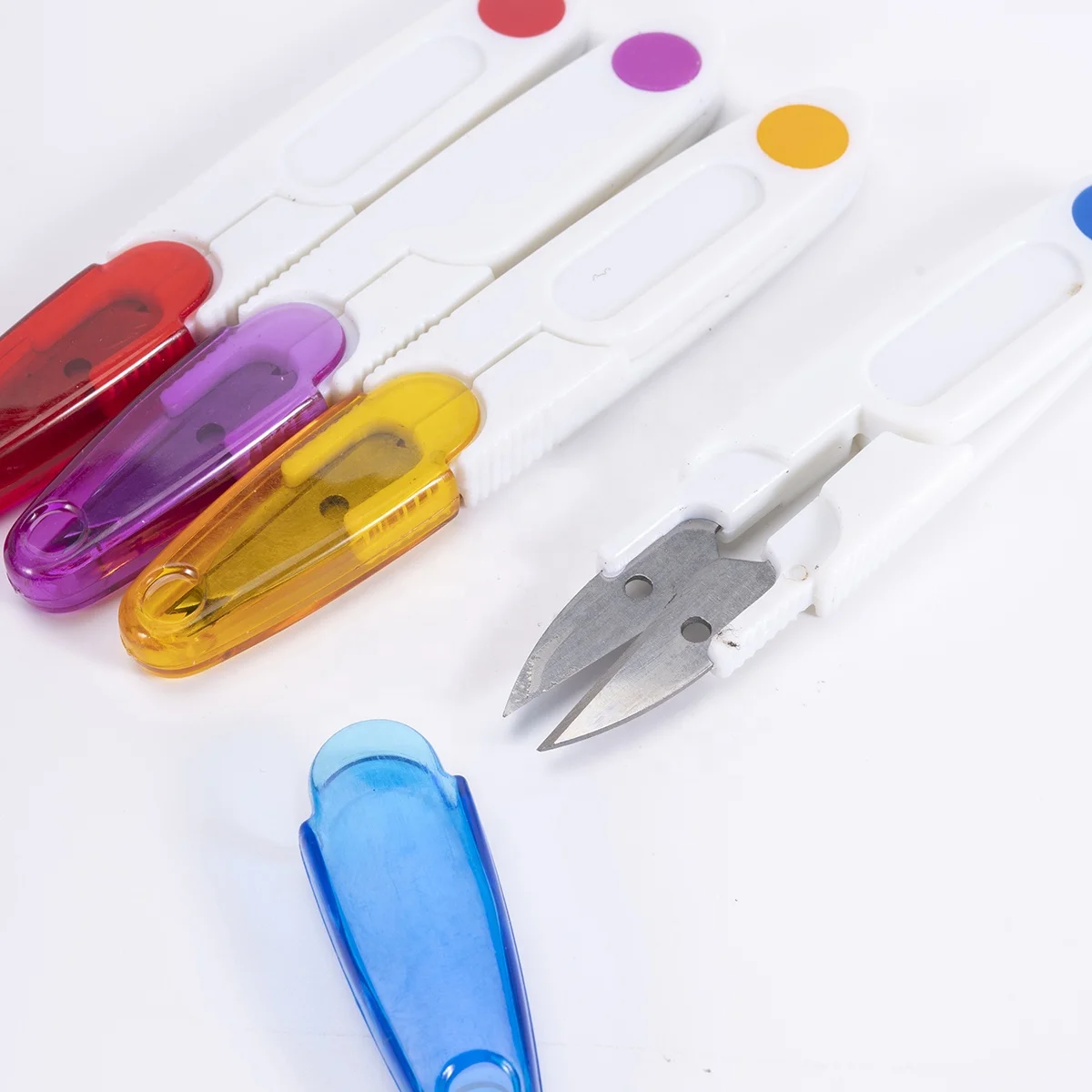 Wholesale cloth scissors with plastic cover thread Trimmer cutter thread snips
