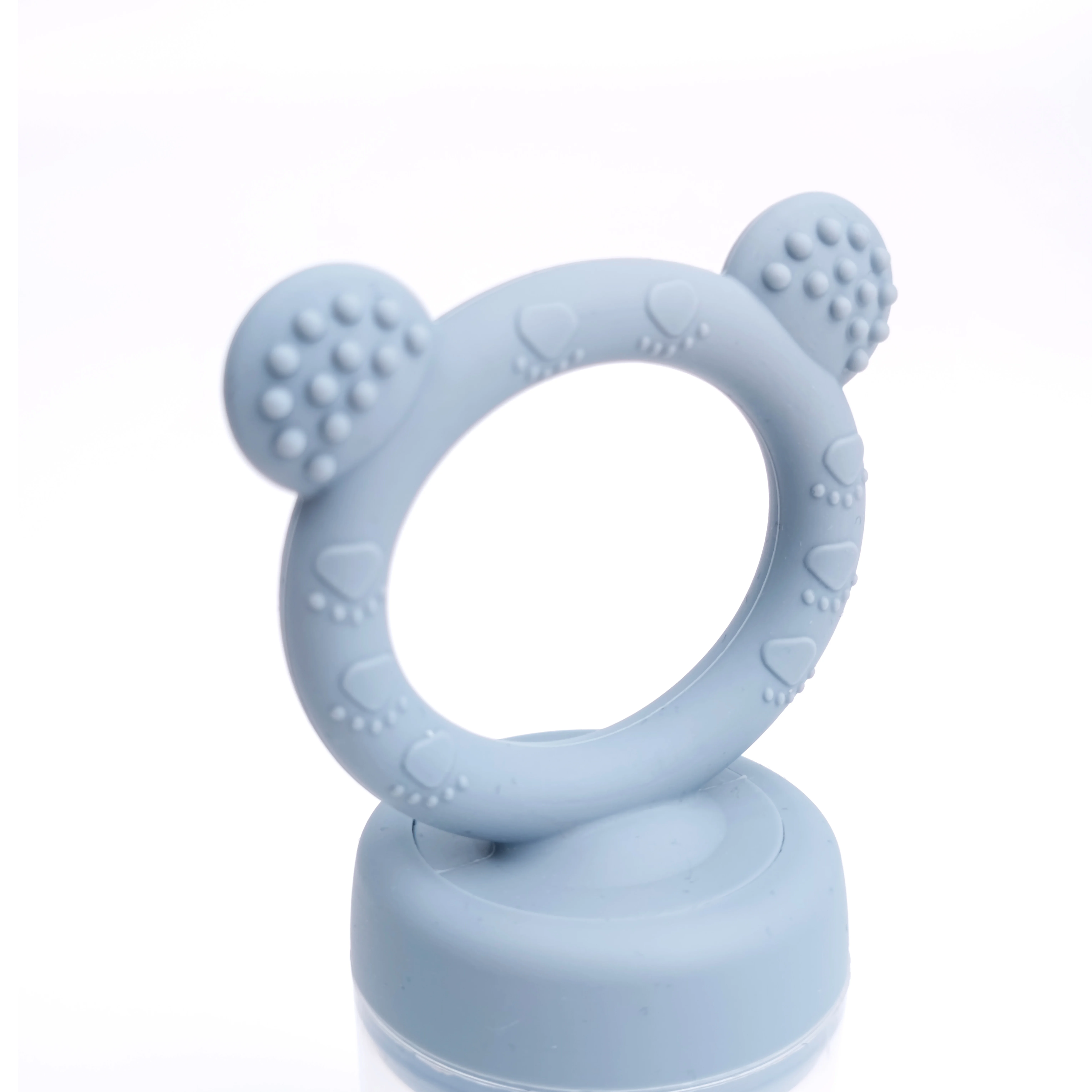 Wholesale 2-in-1 Bear Shape Silicone Baby Food Feeder/Fruit Feeder Pacifier Infant Teething Toy