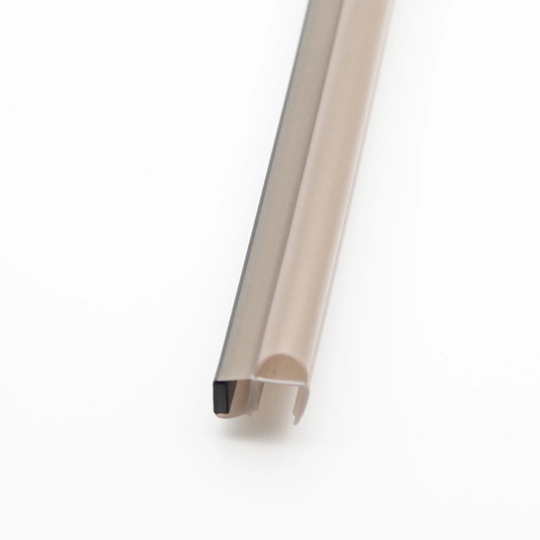 Coffee A type PVC shower door side magnetic strip with self-adhesive shower curtain liner magnet