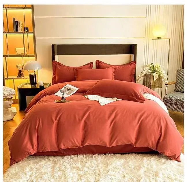 Wholesale luxury soft colorful 3pcs duvet cover and pillow cases duvet cover set