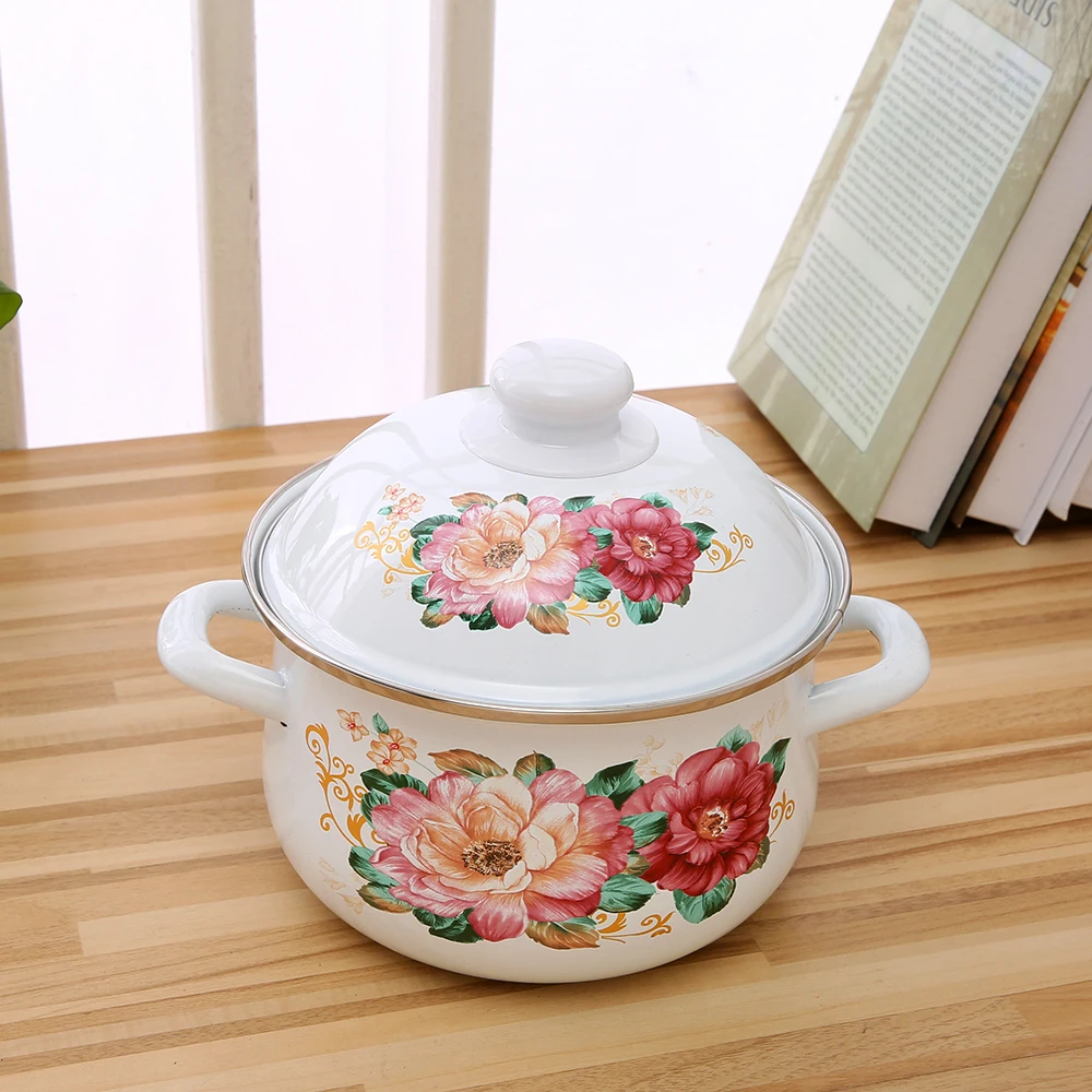 771DB Rani High quality factory Non Stick Pots Enamel casserole storage container cookware set for kitchenware