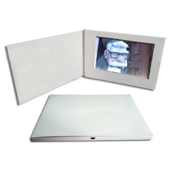 Factory outlet 7 inch lcd blan kvideo card brochure 8gb  have blank video brochure component