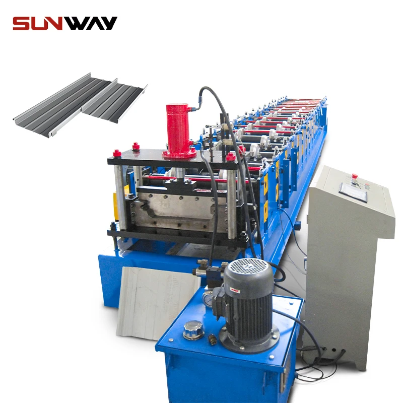 Portable Metal Snap Lock Standing Seam Roofing Sheet Roll Forming Machine
