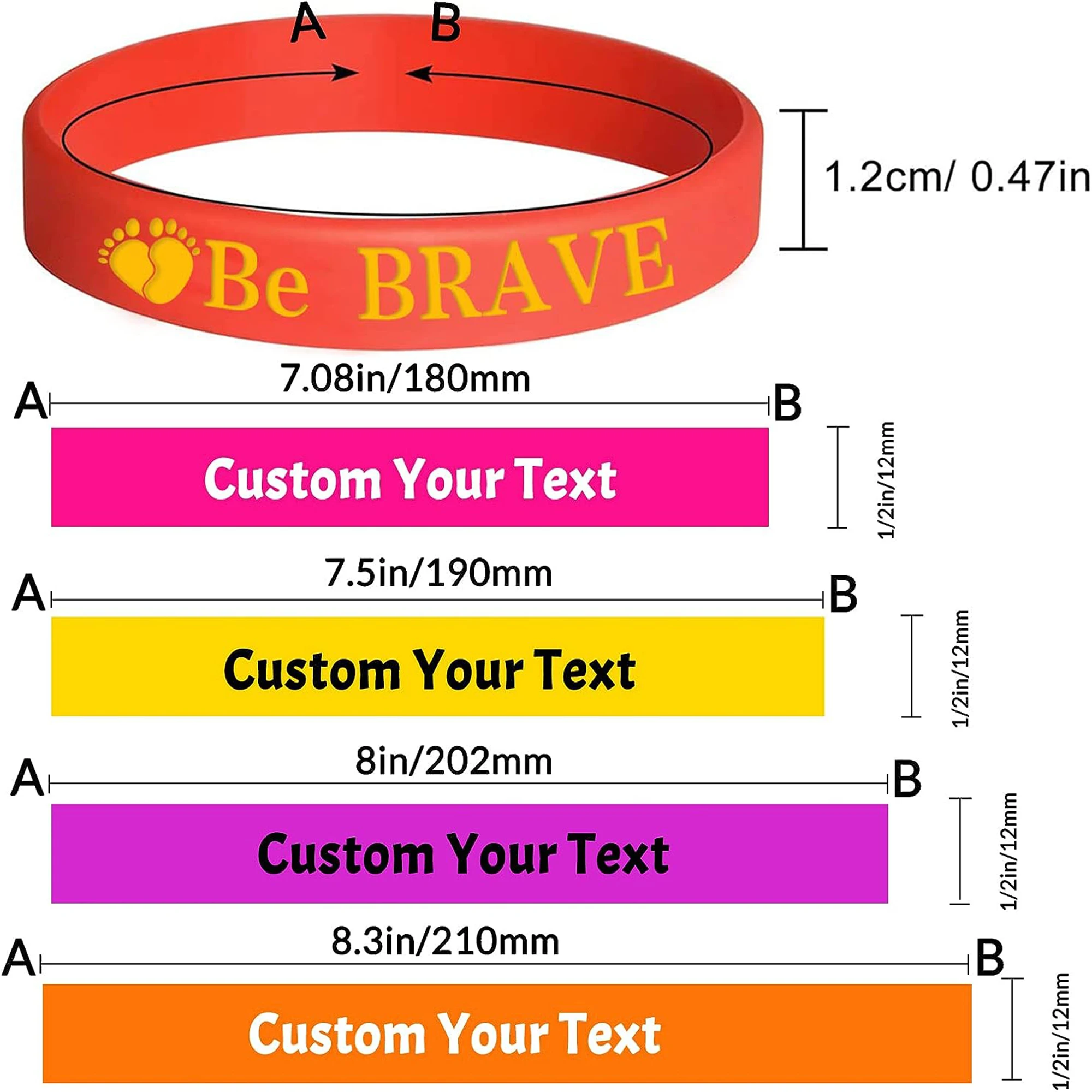 Promotional  Personalized Ink Injected Wrist Band Rubber Bracelet Custom Logo Silicone Wristband for Party& Business Gifts