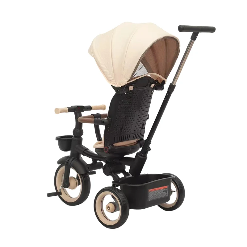 Multi-functional Folding 4 in 1 Baby Tricycle Can Be Rotated and Lie Down For 2 to 4 Years Old Stroller Tricycles For Children