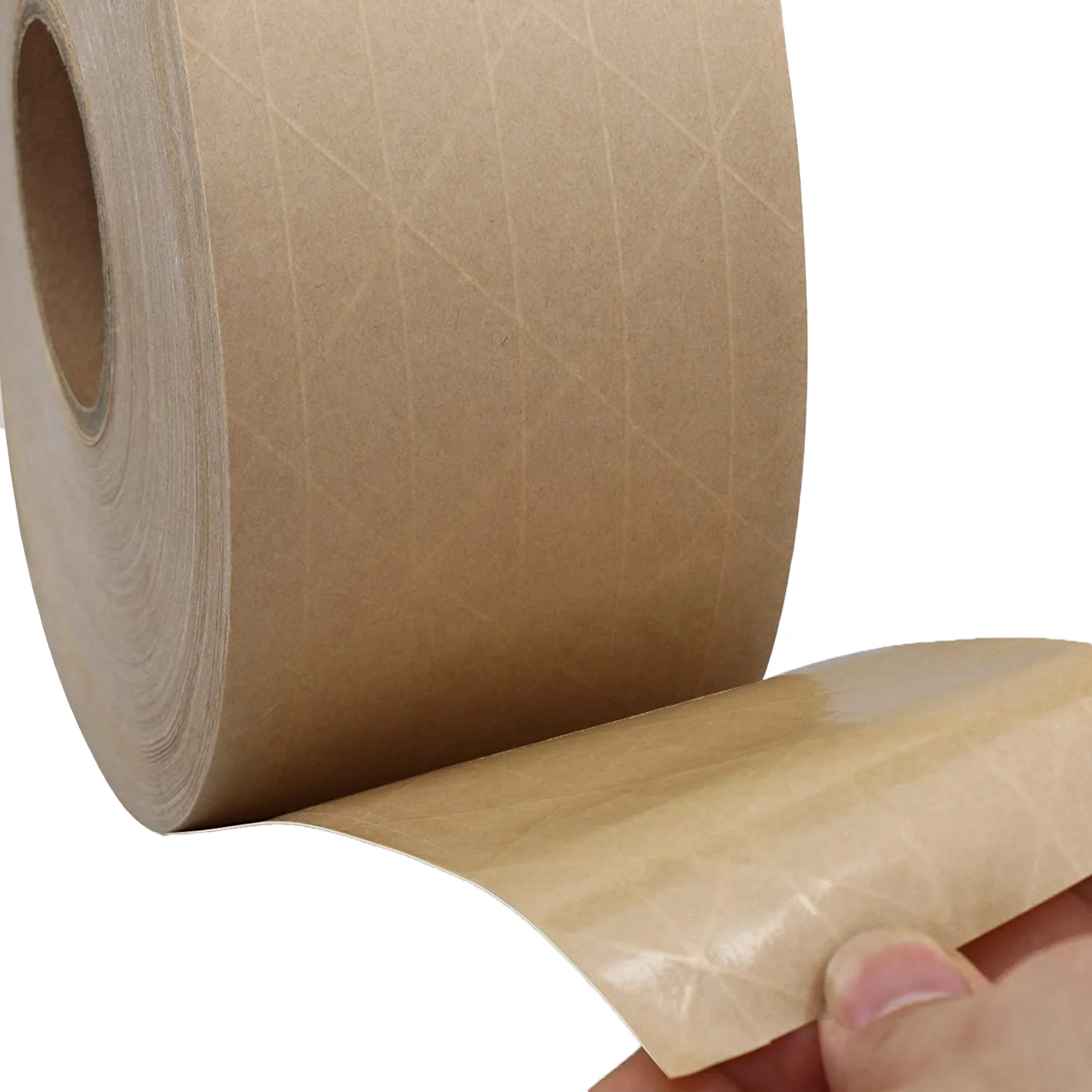 YOURIJIU Recyclable Carton Sealing Wet Starch Adhesion Glass Fiber Water Activated Kraft Paper Tape
