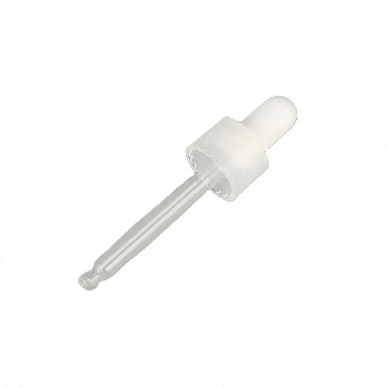 Square cap with white matte rubber and dropper glass bottle