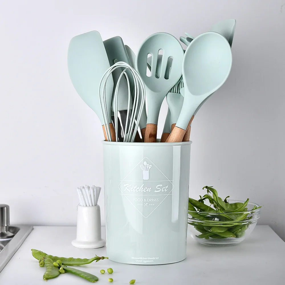  Popular Hot Selling Home Supplies 11pieces in 1set Silicone Kitchen Cooking Utensil