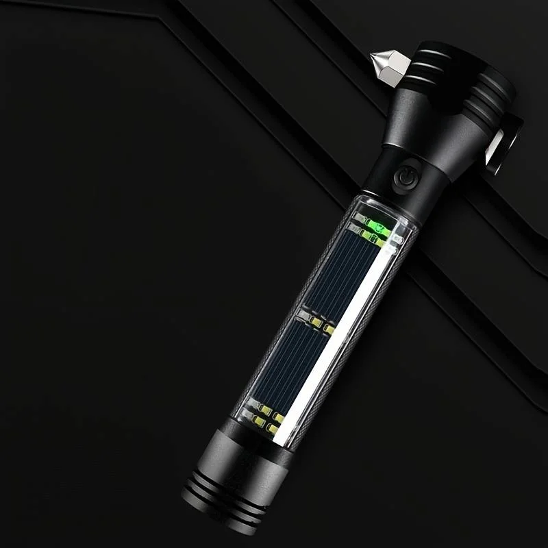 Easily breaking window Emergency Usage Multi-Functional Solar rechargeable flashlight
