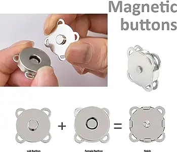 Sewing Magnet Button Magnetic Snaps Buttons Fasteners For Magnetic Closure  Snap Fasteners Diy For Bags Sewing Clothing