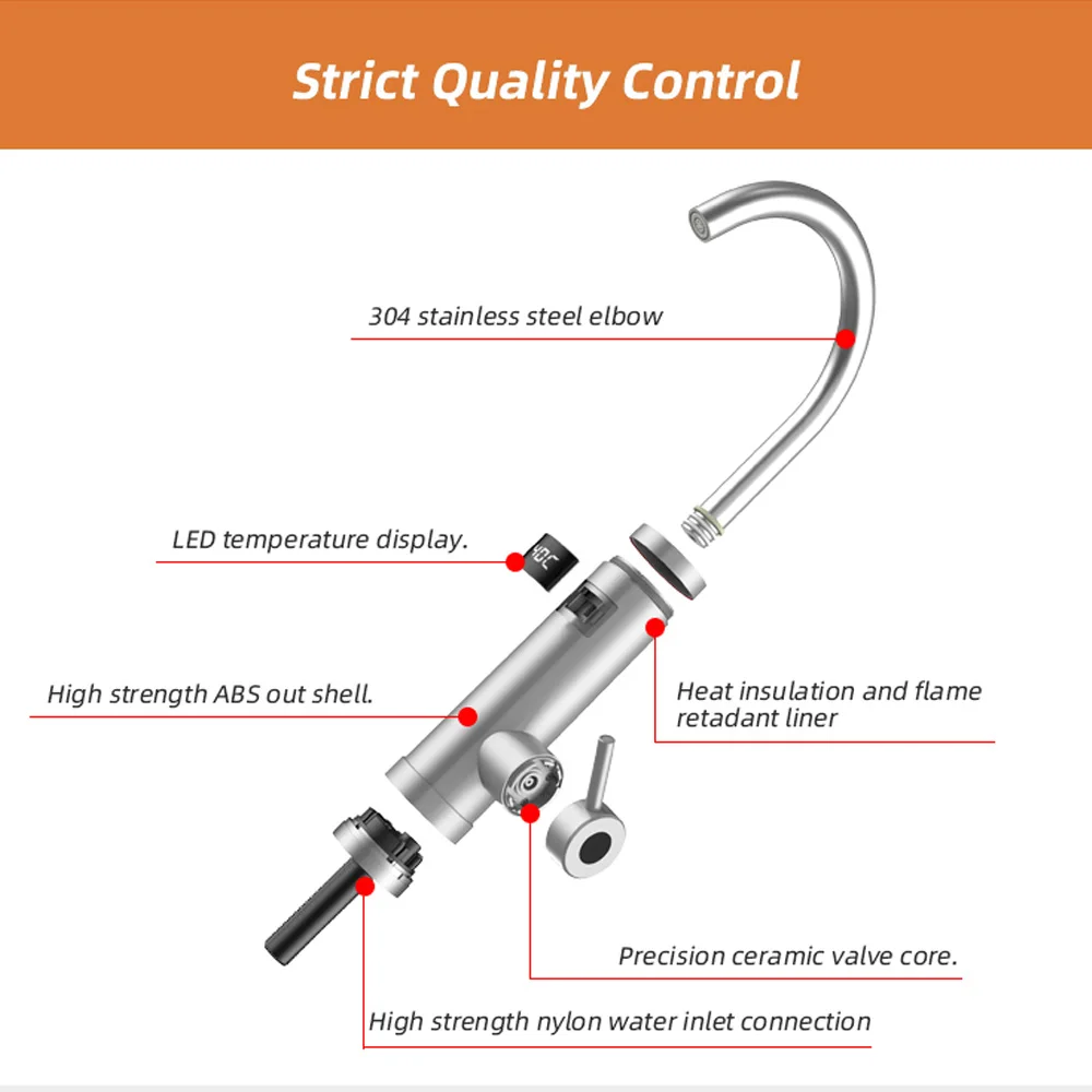 Высококачественный нагреватель для кухни и ванной комнаты 220 В с одной ручкой электрический душ мгновенный нагрев смеситель воды кран