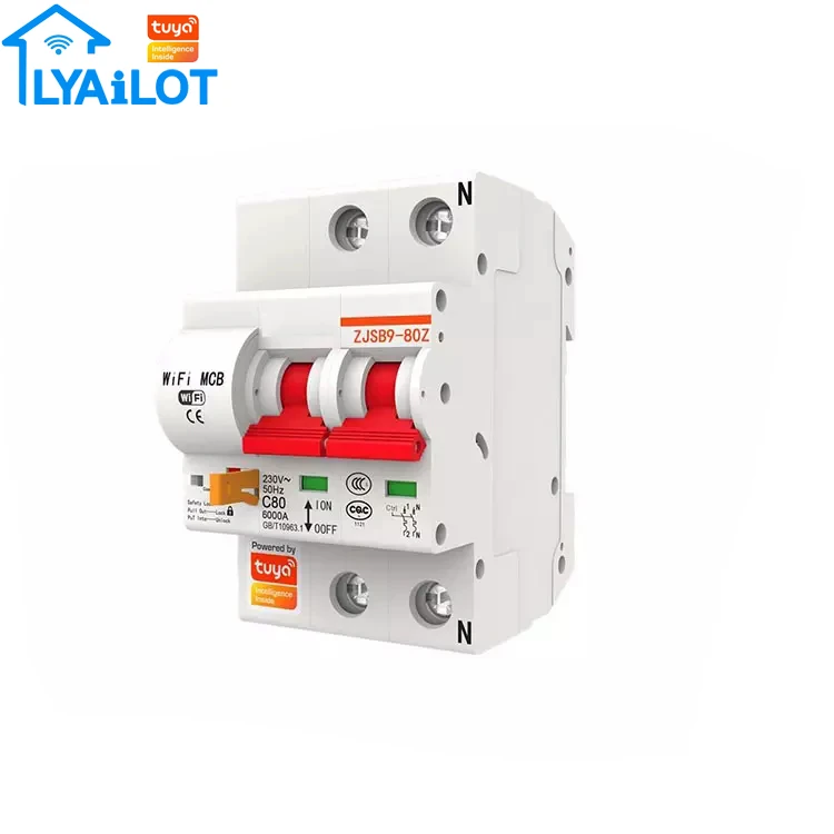 Wifi Circuit Breaker Tuya Smart Life 1P 2P 3P 4P 10A-100A Circuit Breake