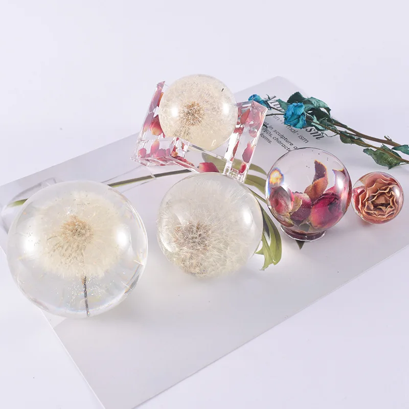 Sphere Resin Molds Round Silicone Molds Globe Ball Casting Mould DIY Epoxy Resin Desk Lamp Jewelry Lamp Holder Making Resin Mold