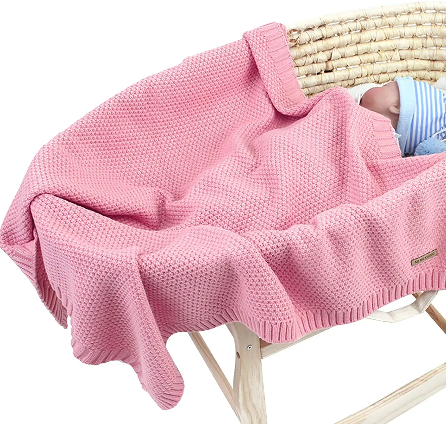Baby Throw Blankets Newborn Soft Organic Cotton Baby Knitted Blanket Muslin Swaddle Wrap Towel Baby Stuff Security Blanket