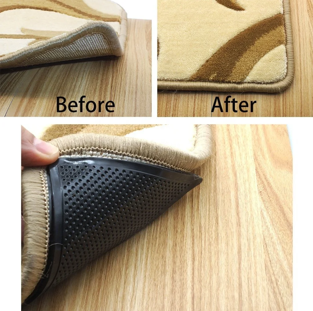 Rug Grippers Self Adhesive Vacuum Tech Removable and Reusable Non Slip Rug Pads Rug Tape for Hardwood floors