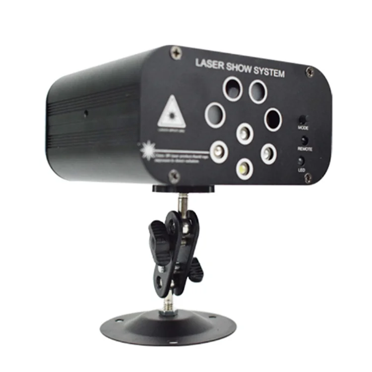 10 Вт Мини свадьба светодиодный сценический лазерный луч 128 шаблонов Лазерная линия свет 8 глаз DJ огни