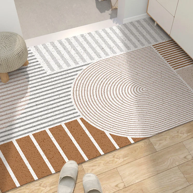 Коврик для входной двери из ПВХ с шелковой петлей нескользящий мат удаления пыли в коридоре «сделай сам» режущий резиновый коврик