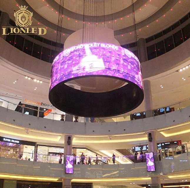 Hd Lionled цветные фотографии чистый мягкий полный изогнутый программируемые панели рекламный экран гибкий светодиодный дисплей