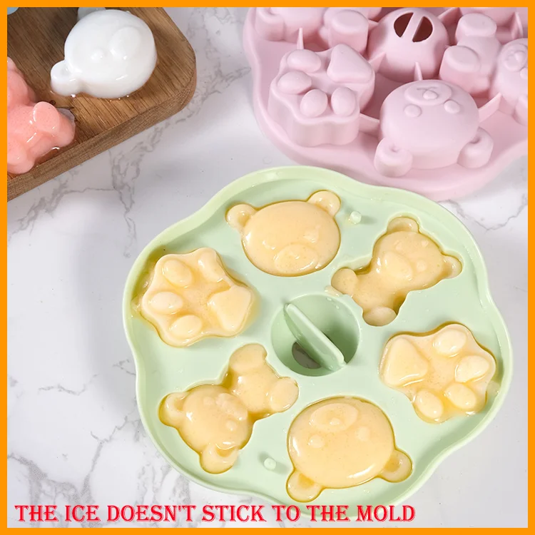 Top Selling 2024 New Arrivals Silicone Ice Cube Tray Cute Animal Styles Ice Cream Maker For Summer