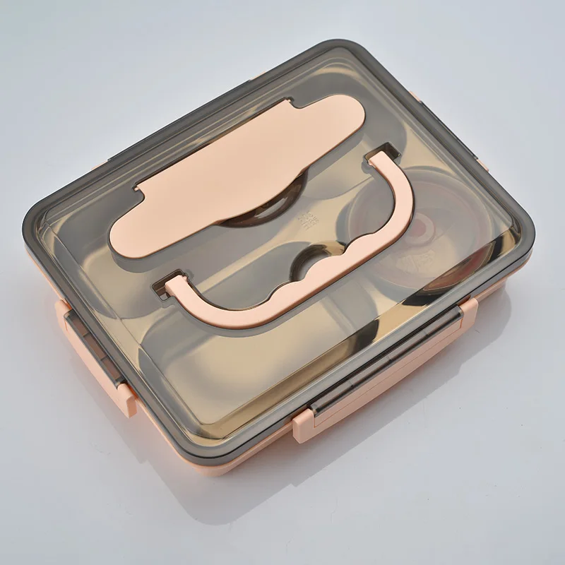 Wholesale Food Grade Leakage-proof Metal Stainless Steel Bento Lunch Box