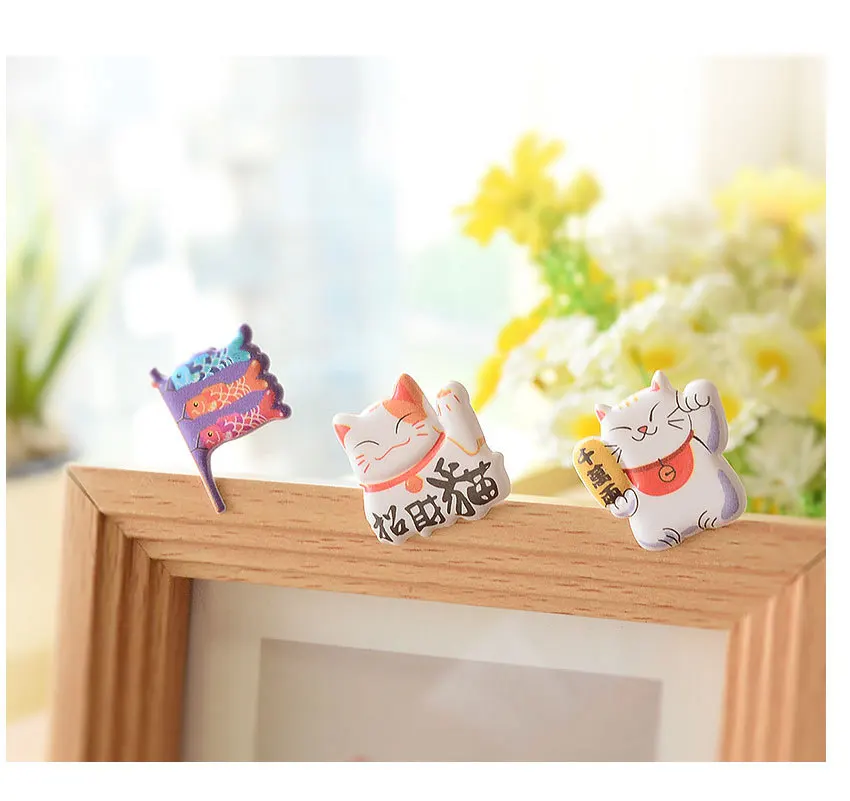 Cute cat sticker Japanese Puffy foam sticker children Kids Cartoon 3D puffy reward sticker Glass window decorative decals
