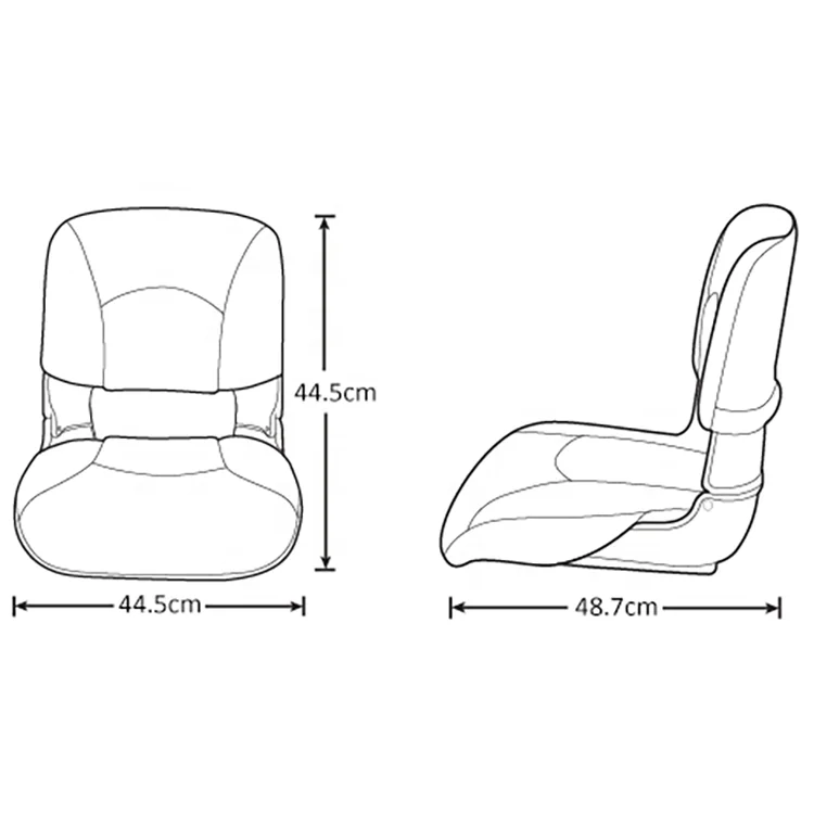 Heavy Duty Cheap Marine Plastic Pontoon Seats Fold Down Camouflage Boat Seats
