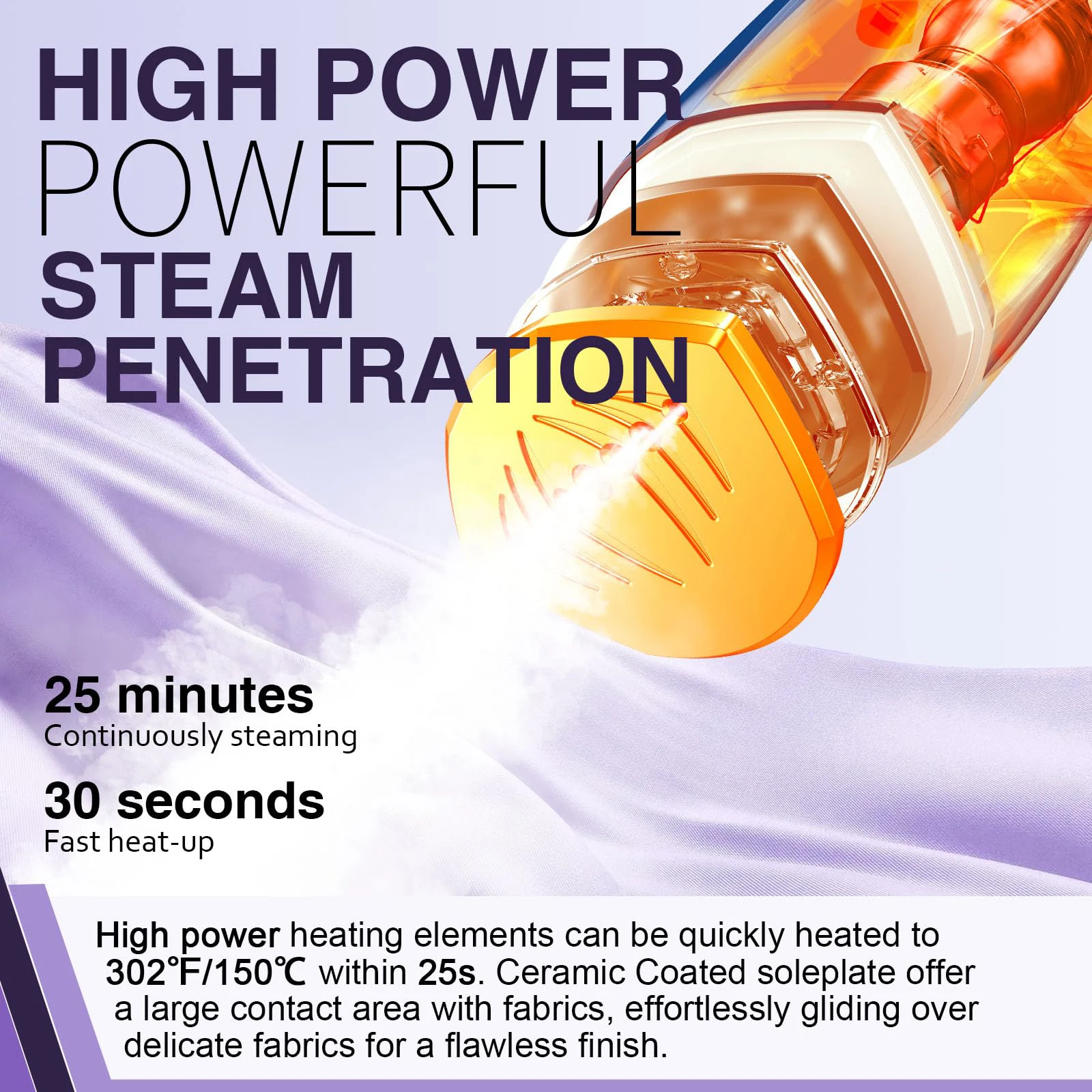 Premium High Grade  Garment Steamer Suitable For Flat and Hanging Iron with Anti Overflow Design