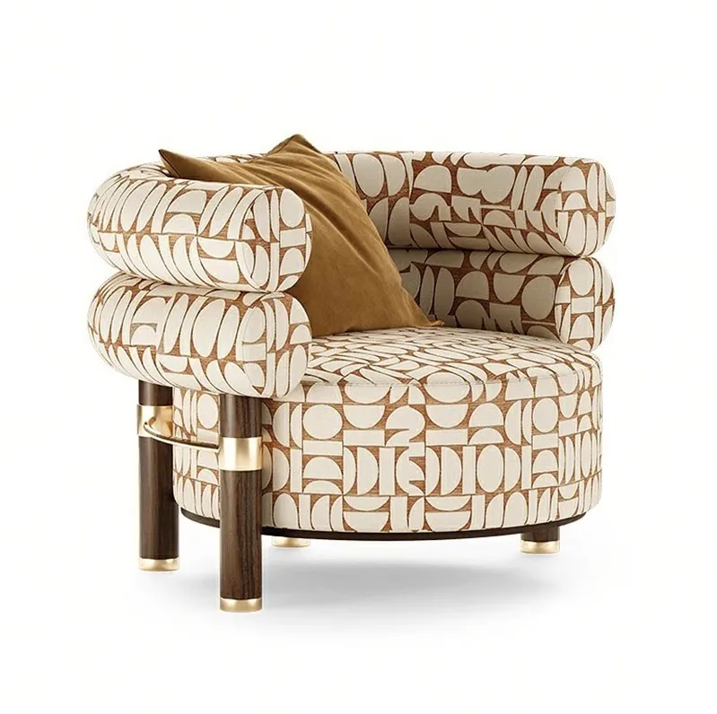 Leisure Chair Light Luxury Printing Couch