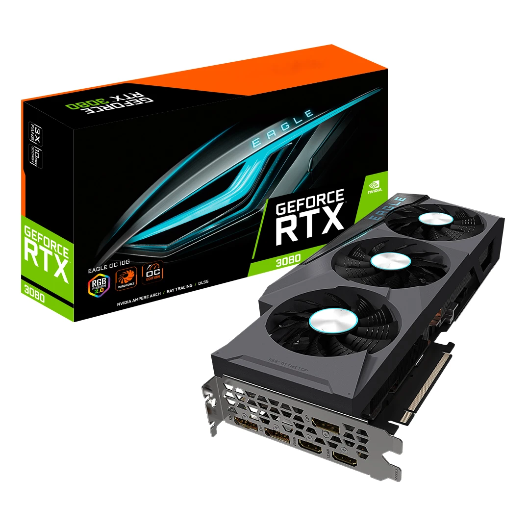 Gigabyte GeForce RTX 3080 EAGLE OC 10G LHR Graphics Card 10gb 320bit 8K 3080 RTX Video Graphics Card