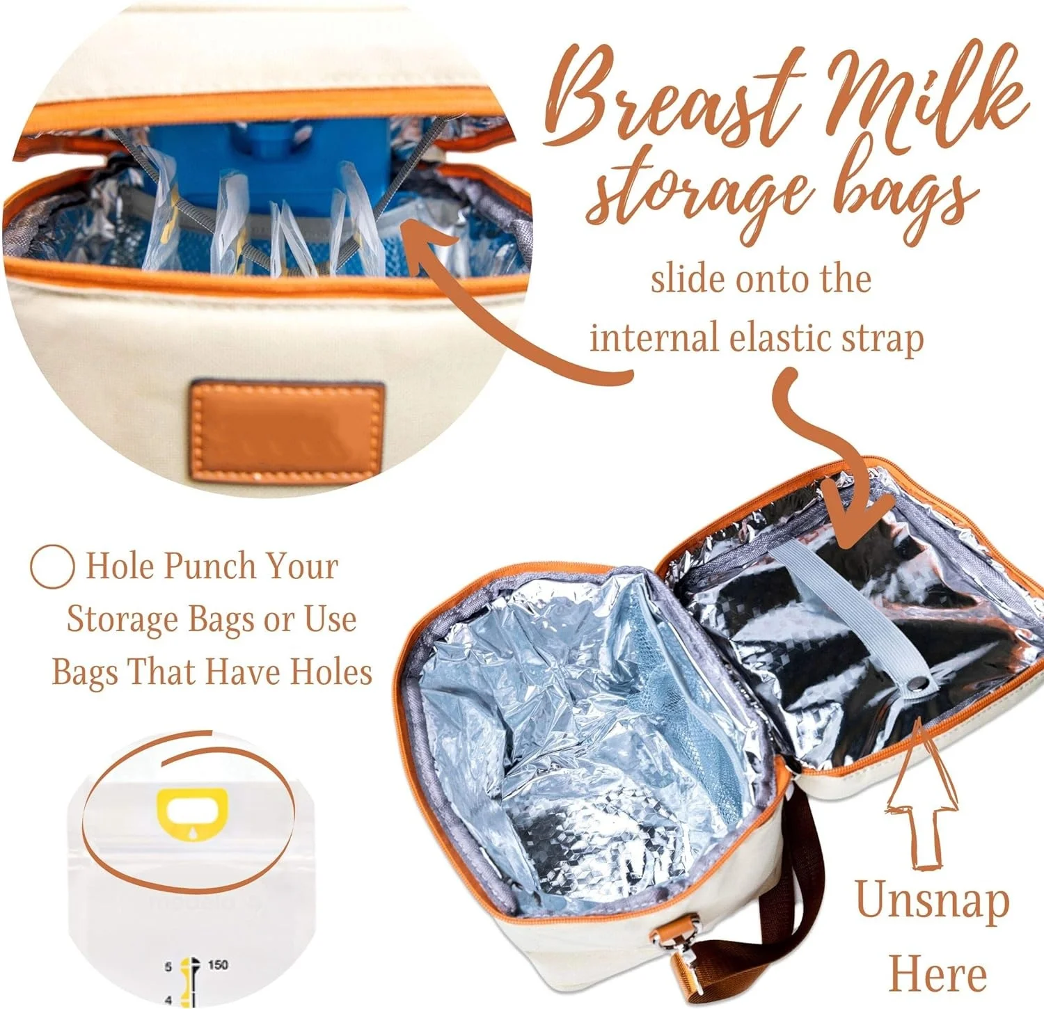 high quality portable outdoor excursions breastmilk long-lasting insulated cooler bag for 6 tall bottles or storage bags