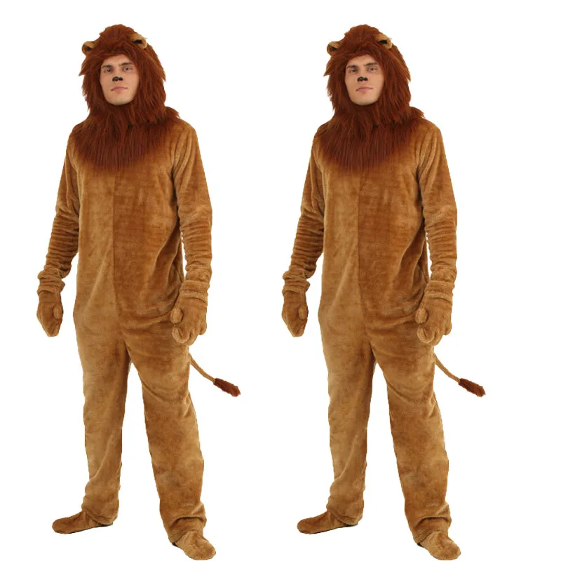 Halloween Kid Adult Cosplay Animal Costumes Children Performance Long Hair Lion King Costume Boys & Girls Unisex Lion Costume