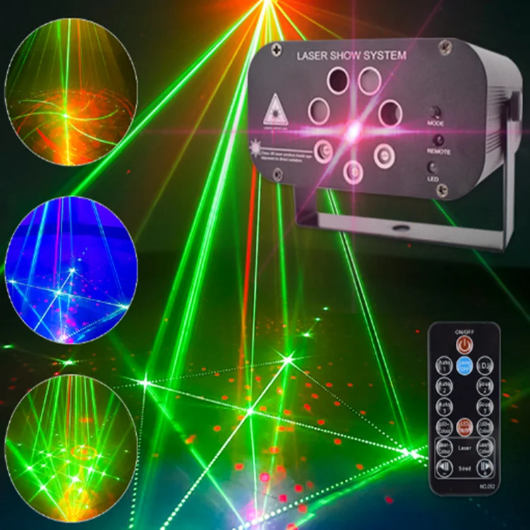 10W Mini Wedding LED Stage Laser Beam Light 128 Patterns Laser Line Light 8 Eyes DJ Lights