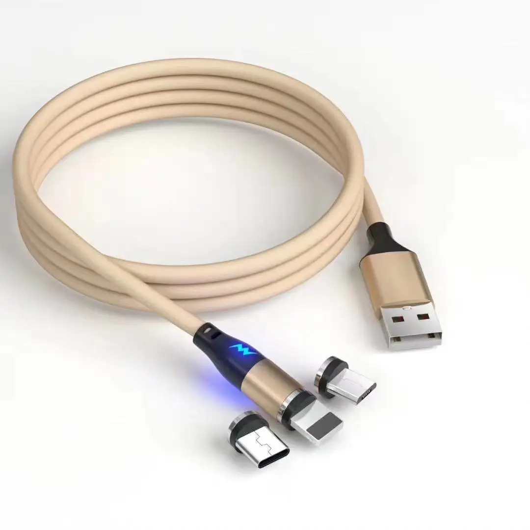 Бесплатная доставка ПВХ + силиконовый материал 3 в 1 Магнитный usb-кабель для