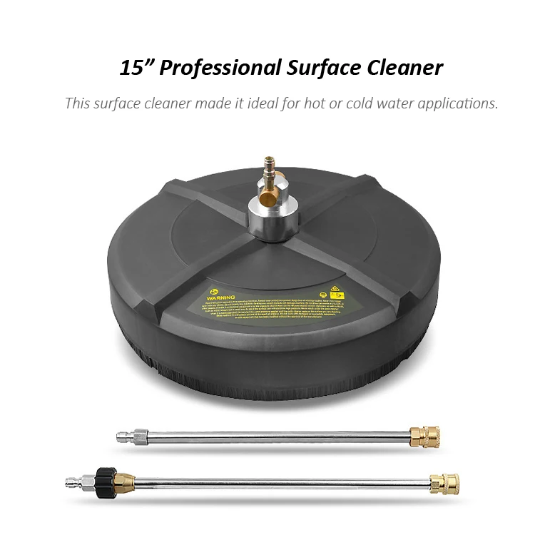 15 Inch Plastic Stainless Steel Brass 4000Psi Concrete Pressure Washer Surface Cleaner