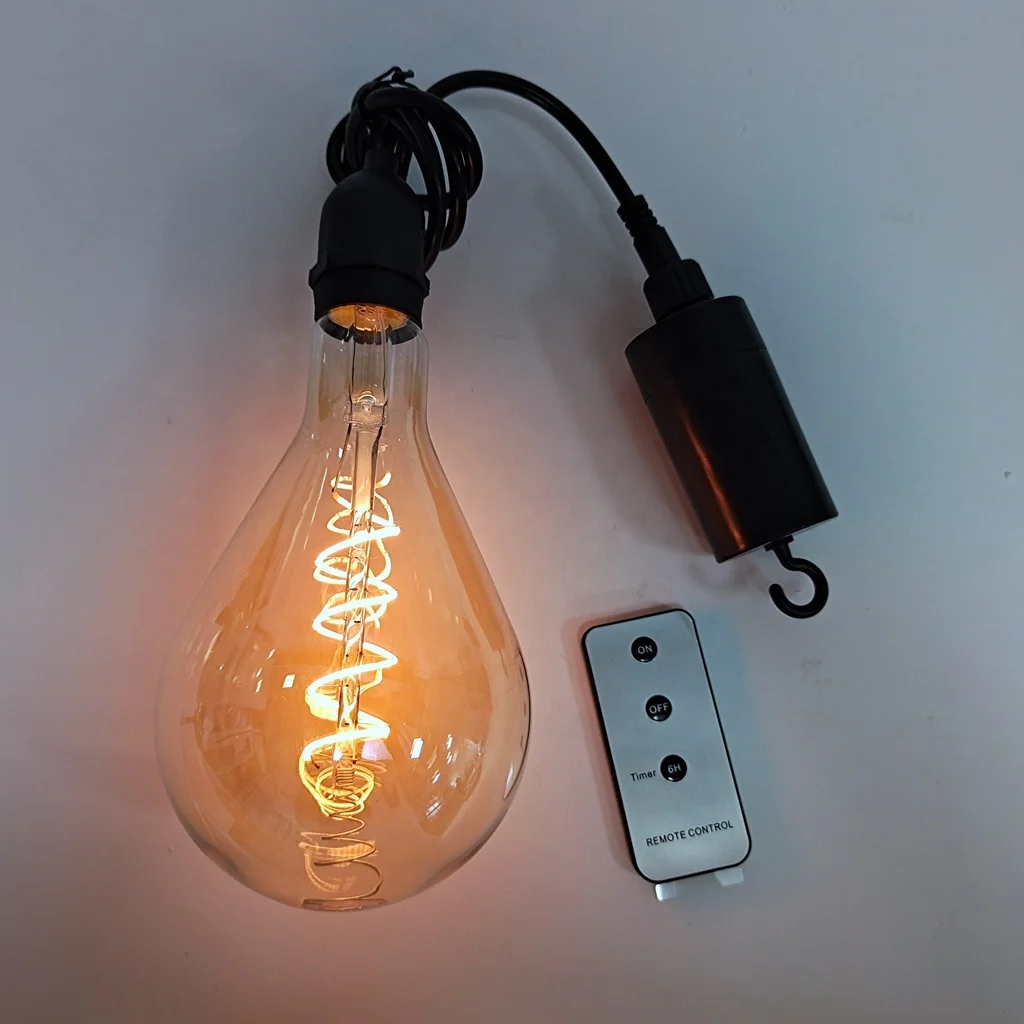 Customized Battery operated AC plug decoration hanging pendant LED lamps with timer